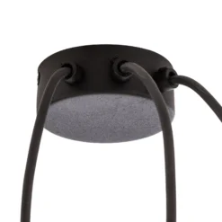 Hängeleuchte Elio, Glas, braun/klar/grau, 3-flg., dezentral