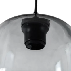 Hängeleuchte Elio, Glas, grafit, einflammig