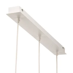 Hängeleuchte Eye, dreiflammig, balkenförmig, weiß