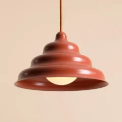Hängeleuchte Fala, rot, Ø 23 cm, Glas