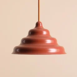 Hängeleuchte Fala, rot, Ø 23 cm, Glas