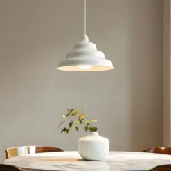 Hängeleuchte Fala, weiß, Ø 23 cm, Glas