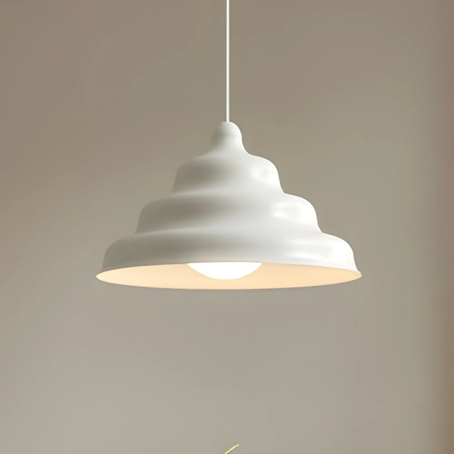 Hängeleuchte Fala, weiß, Ø 23 cm, Glas