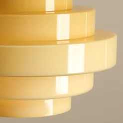 Hängeleuchte Filo, gelb, Ø 28 cm, Glas
