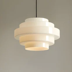 Hängeleuchte Filo, weiß, Ø 28 cm, Glas