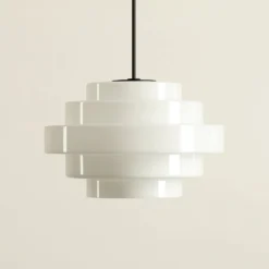 Hängeleuchte Filo, weiß, Ø 28 cm, Glas