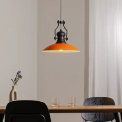Hängeleuchte Fimda, orange, Ø 41 cm, Metall, E27