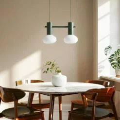Hängeleuchte Flo, grün, 2-flammig, Glas