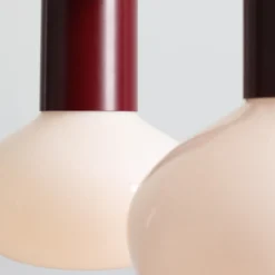Hängeleuchte Flo, rot, 2-flammig, Glas