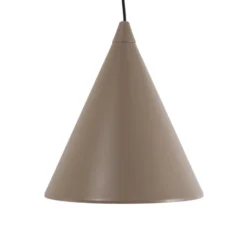 Hängeleuchte Form, beige, Metall, Ø 24 cm, Kegel, E27