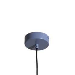 Hängeleuchte Form 4, blau, Metall, 4-flammig, Kegel, E27