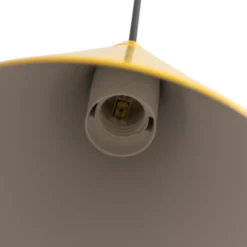 Hängeleuchte Form, senfgelb, Metall, Ø 24 cm, Kegel, E27
