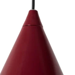 Hängeleuchte Form, weinrot, Metall, Ø 24 cm, Kegel, E27