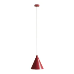 Hängeleuchte Form, weinrot, Metall, Ø 24 cm, Kegel, E27