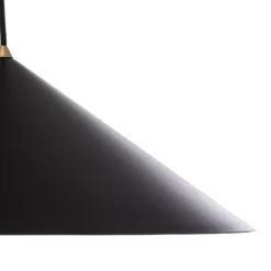 Hängeleuchte Fuji, Verbundfaser, schwarz/goldfarben, Ø 50 cm