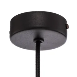 Hängeleuchte Fuji, Verbundfaser, schwarz/goldfarben, Ø 50 cm