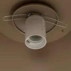Hängeleuchte Funda, beige, Ø 30 cm, 1-flammig, Metall/Glas