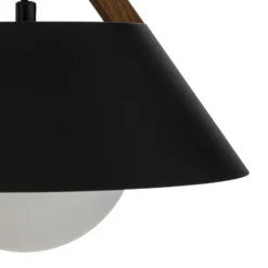 Hängeleuchte Funda, schwarz, Ø 30 cm, 1-flammig, Metall/Glas