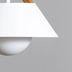 Hängeleuchte Funda, weiß, Ø 30 cm, 1-flammig, Metall/Glas