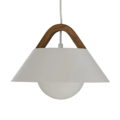Hängeleuchte Funda, weiß, Länge 110 cm, 3-flg., Metall/Glas