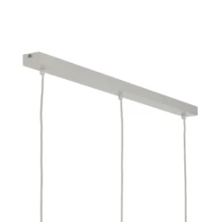 Hängeleuchte Funda, weiß, Länge 110 cm, 3-flg., Metall/Glas