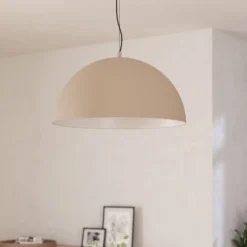 Hängeleuchte Gaetano 1, Ø 53 cm, sand/creme, Stahl