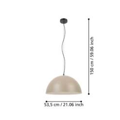 Hängeleuchte Gaetano 1, Ø 53 cm, sand/creme, Stahl