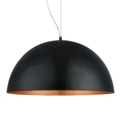 Hängeleuchte Gaetano 1, Ø 53 cm, schwarz/kupfer, Stahl
