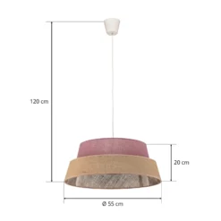 Hängeleuchte Galaxy Soft Nature, rosa/braun