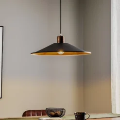 Hängeleuchte Garret I in Dunkelbraun/Kupfer Ø 50cm