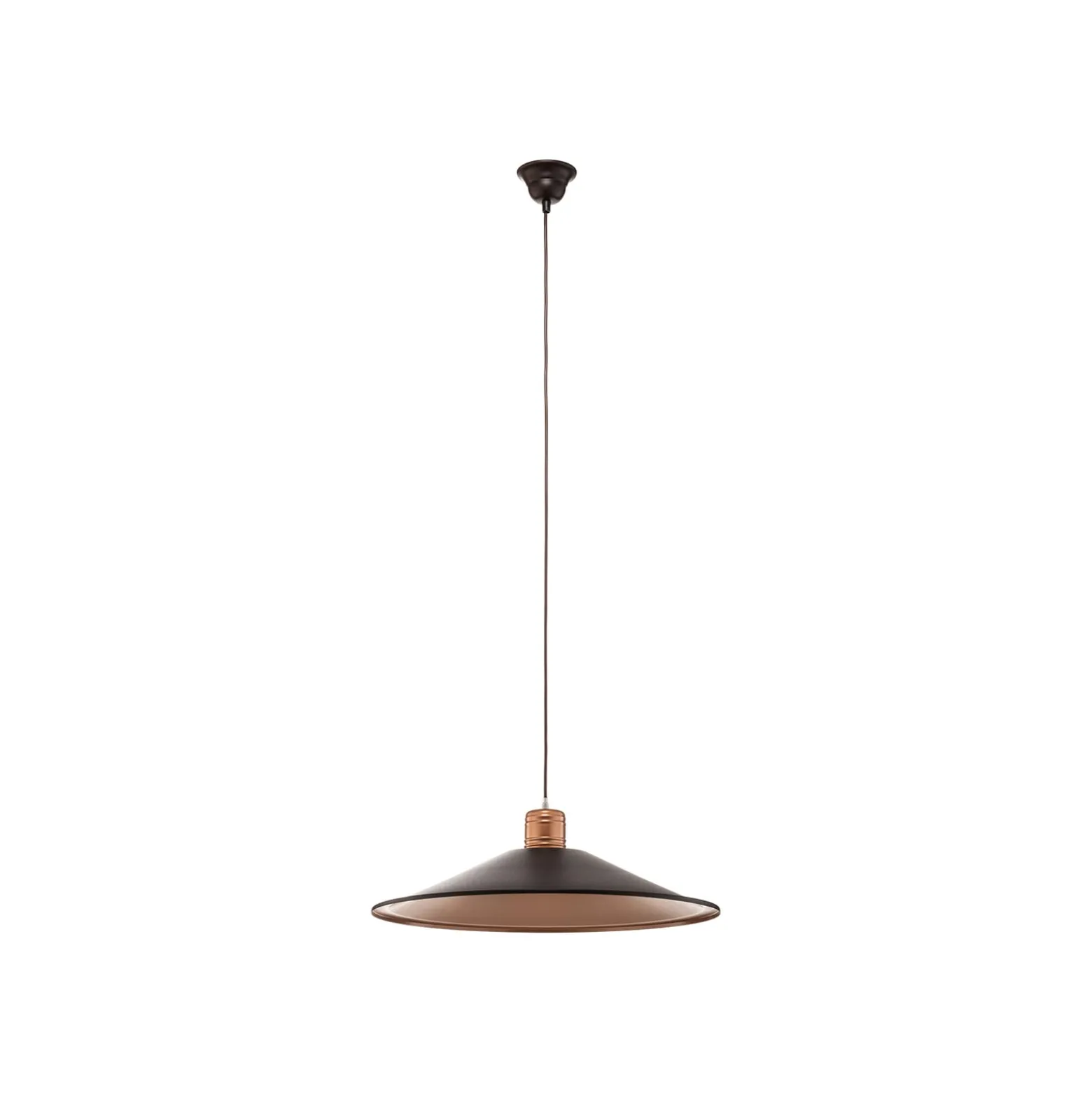 Hängeleuchte Garret I in Dunkelbraun/Kupfer Ø 50cm