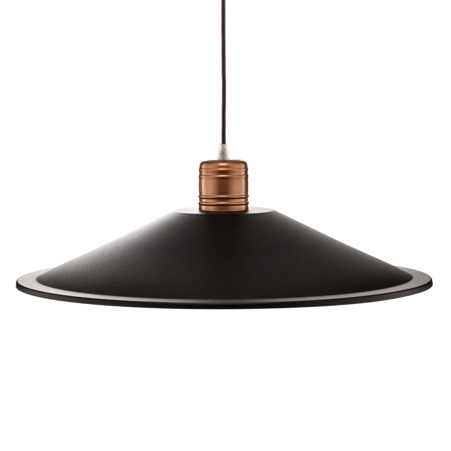 Hängeleuchte Garret I in Dunkelbraun/Kupfer Ø 50cm