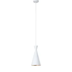 Hängeleuchte Glenora, weiß, Ø 18 cm, Metall, E27