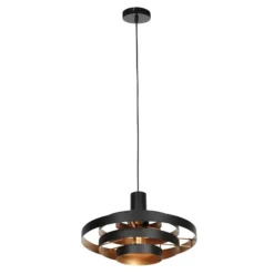 Hängeleuchte Halo Cirque, schwarz, Metall, Ø 50 cm, E27