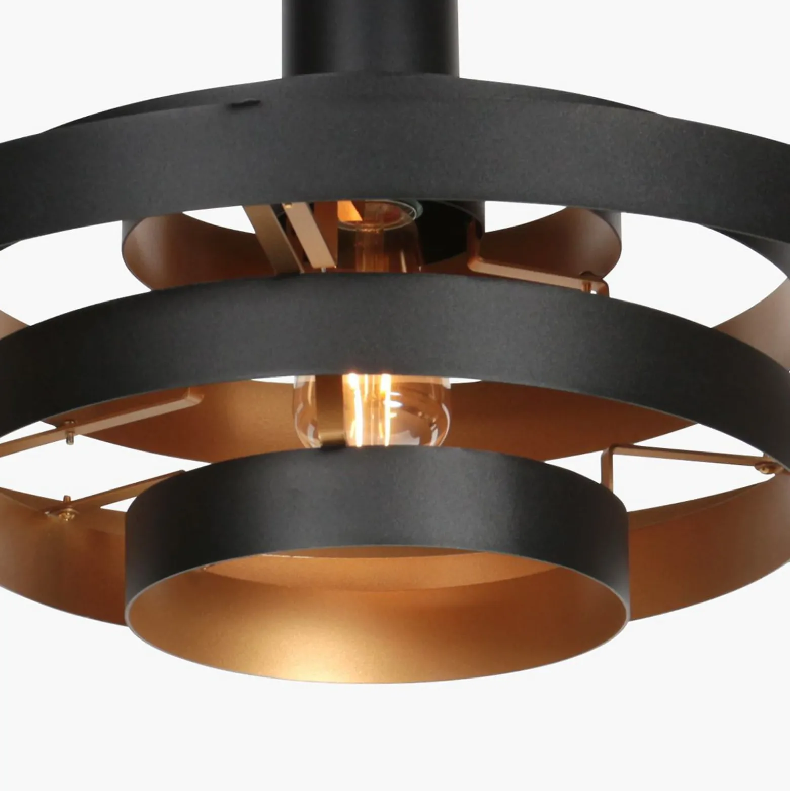 Hängeleuchte Halo Cirque, schwarz, Metall, Ø 50 cm, E27