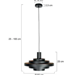 Hängeleuchte Halo Cirque, schwarz, Metall, Ø 50 cm, E27