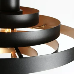 Hängeleuchte Halo Cirque, schwarz, Metall, Ø 50 cm, E27
