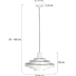 Hängeleuchte Halo Cirque, weiß, Metall, Ø 50 cm, E27