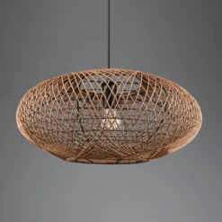 Hängeleuchte Hedda aus Sisal und Metall