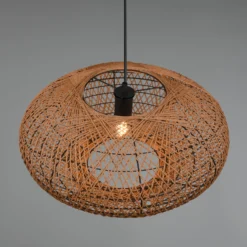 Hängeleuchte Hedda aus Sisal und Metall