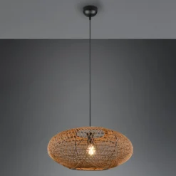 Hängeleuchte Hedda aus Sisal und Metall