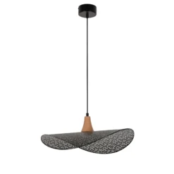 Hängeleuchte Honu, schwarz, Ø 48 cm, Metall