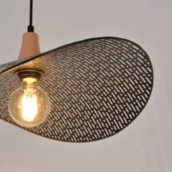Hängeleuchte Honu, schwarz, Ø 48 cm, Metall