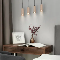 Hängeleuchte Ida, beige, 4-flammig, Länge 76 cm, GU10
