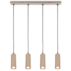 Hängeleuchte Ida, beige, 4-flammig, Länge 76 cm, GU10
