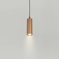 Hängeleuchte Ida, braun, 1-flammig, Ø 10 cm, GU10