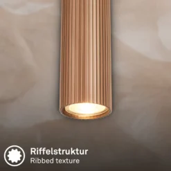 Hängeleuchte Ida, braun, 1-flammig, Ø 10 cm, GU10