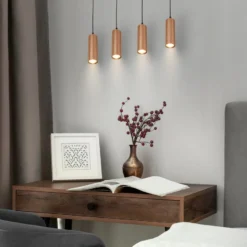 Hängeleuchte Ida, braun, 4-flammig, Länge 76 cm, GU10