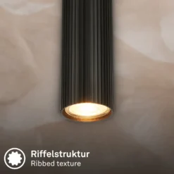 Hängeleuchte Ida, schwarz, 1-flammig, Ø 10 cm, GU10
