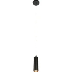 Hängeleuchte Ida, schwarz, 1-flammig, Ø 10 cm, GU10